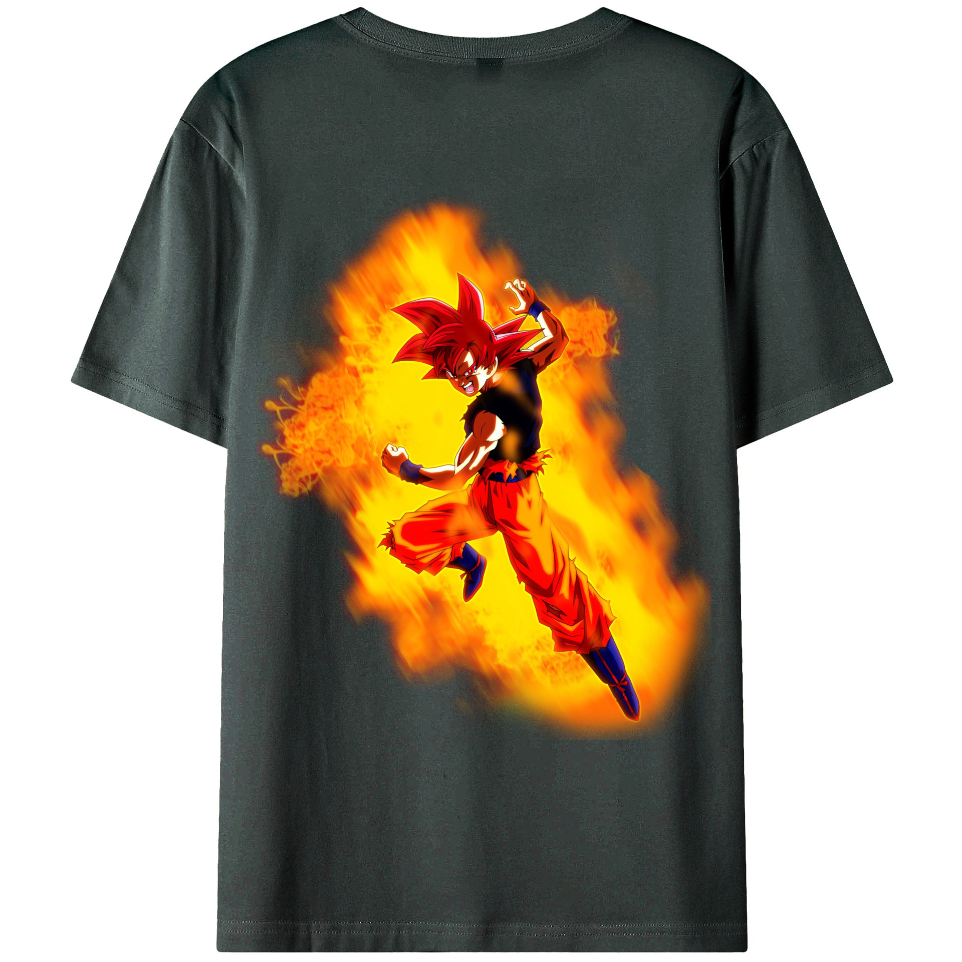 （画像用） ドラゴンボール 孫悟空（そん ごくう）Son Goku カカロット DRAGON BALL Kakarotto 綿100％ メンズ半袖Tシャツ（バックプリント） 通気性
